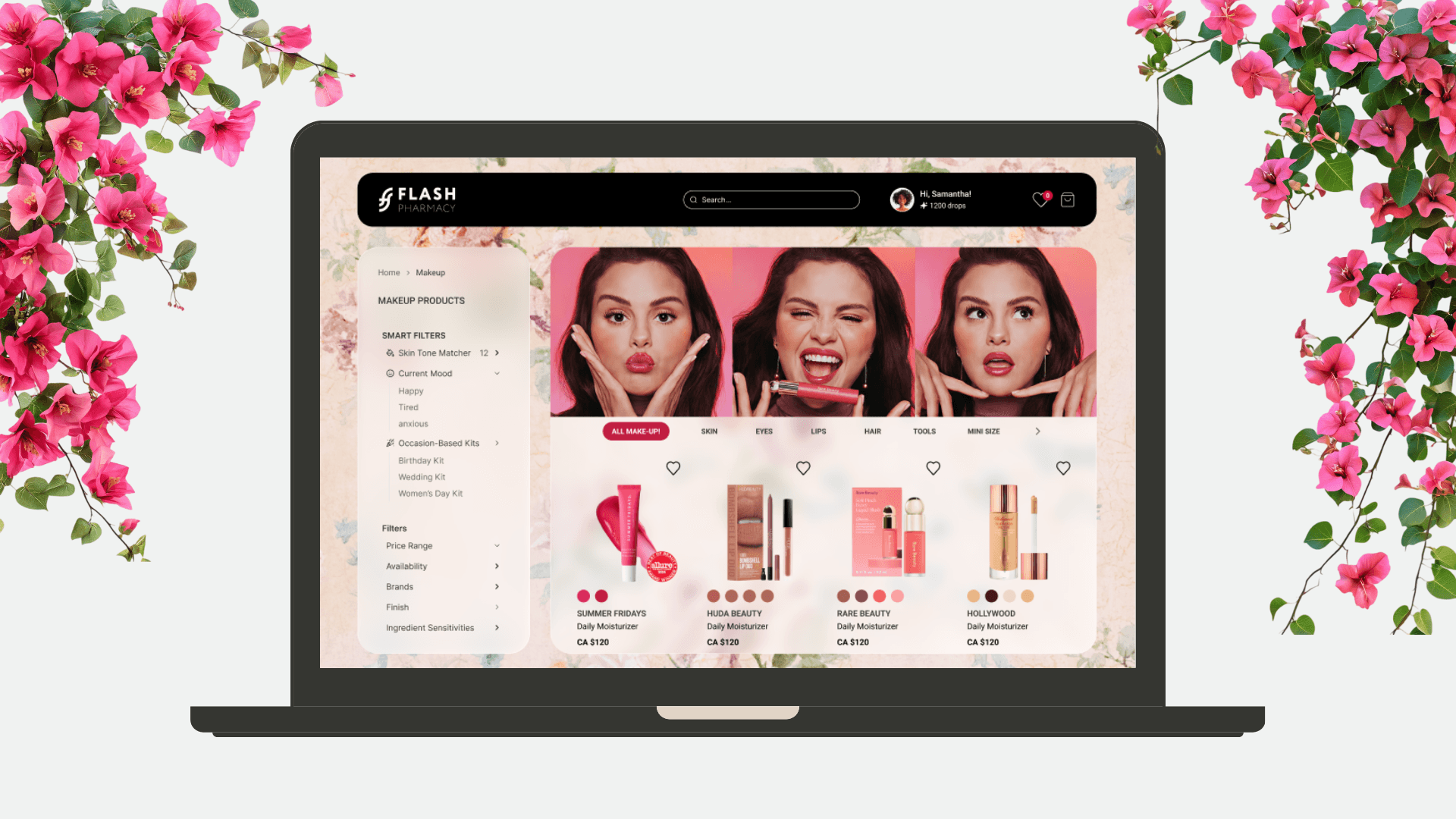 Flash Marketplace product interface mockup