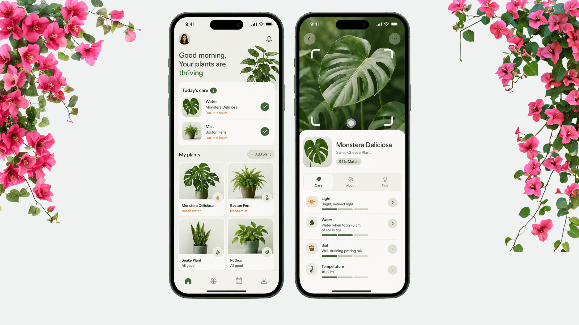 GreenGenie product interface mockup