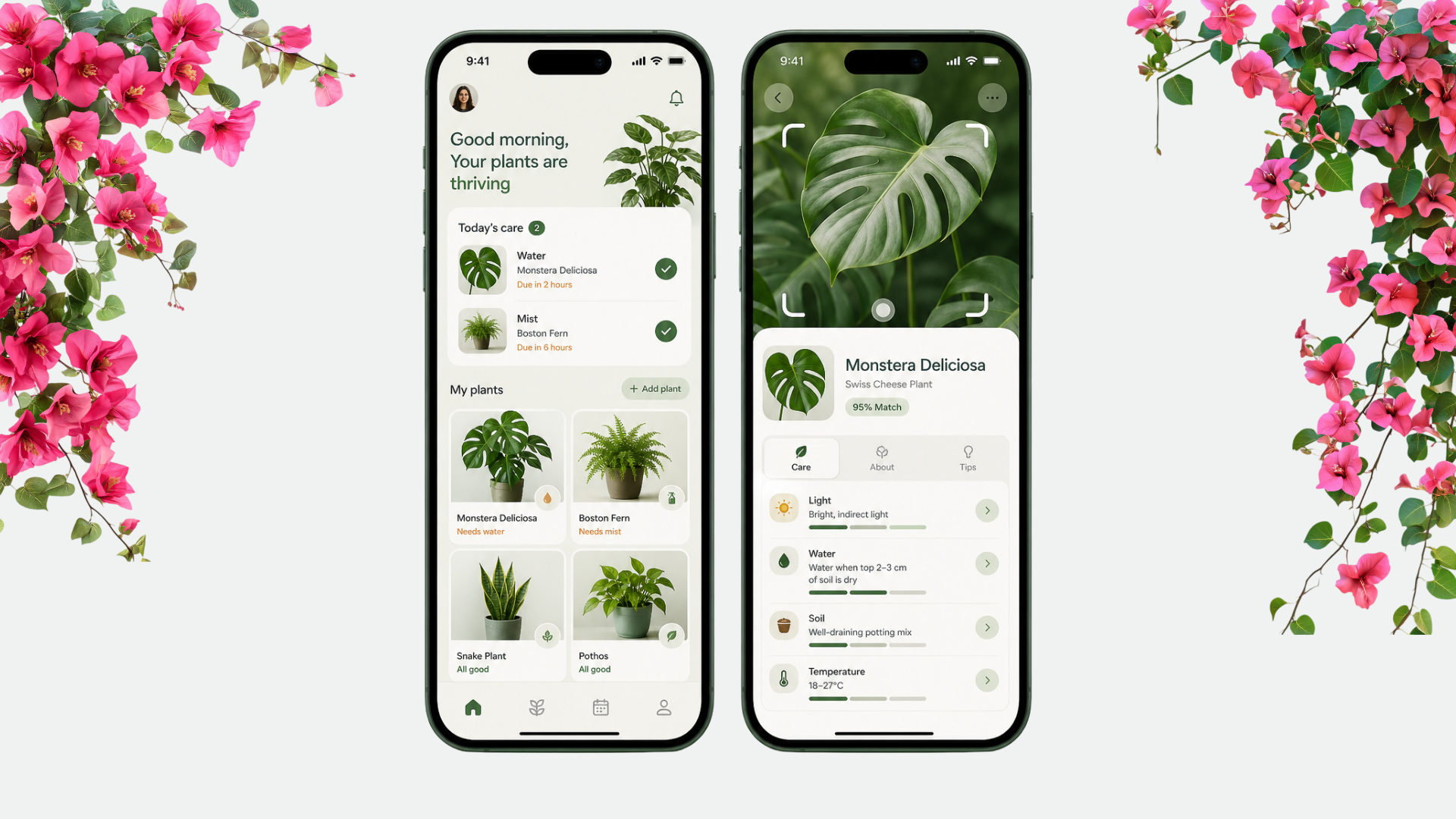 GreenGenie product interface mockup
